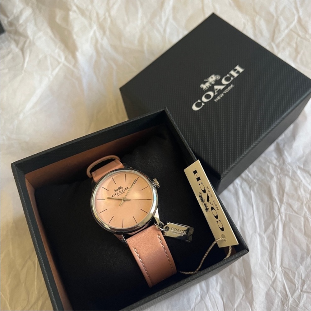 Coach Women's Watch Quartz Analog Leather Pink W1549 NWT - Picture 2 of 9